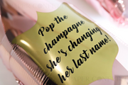 Rose Gold Champagne Bottle Balloon - Paper Confetti Events